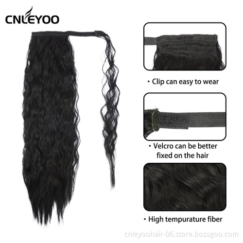 20 Inch Long Curly Ponytails for Women Light and Soft Synthetic xpression Ponytail Hair Extension